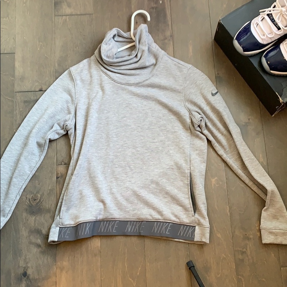 Grey Women's Funnel-Neck Hoodie
